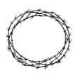 © LUPACO PNG - a crown made of barbed wire on a white background, symbolizing pain and suffering