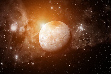 Wall Mural - charon is the largest of the five known moons of the dwarf planet pluto. retouched image. elements o