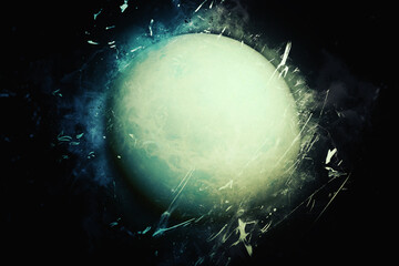 Wall Mural - planet art - uranus. science fiction art. solar system. elements of this image furnished by nasa