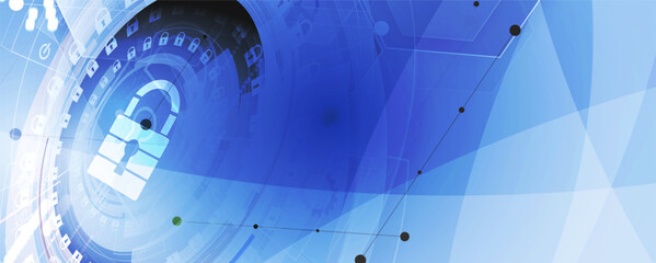 Cyber security and information or network protection. Future technology web services for business and internet project