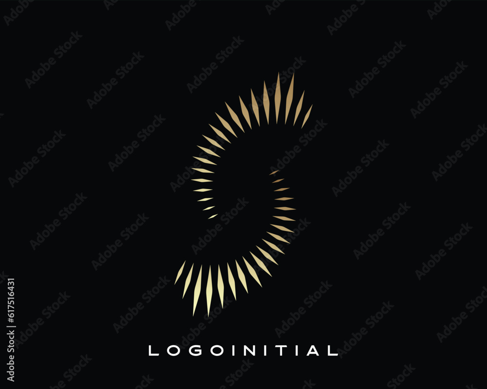 Vector luxury abstract letter S logo design template illustration Stock ...