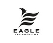 Vector luxury eagle logo design template illustration