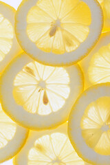 Canvas Print - Macro Lemon slices background