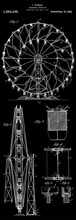 Ferris Wheel Poster Print, Carnival Fan Gift, Ferris Wheel Decor, Retro Ferris Wheel, Amusement Park Art,