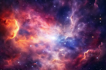 Wall Mural - colorful space galaxy cloud, nebula. abstract background. generative ai