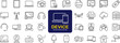 © SMUX - Devices set of web icons in line style. Electronic devices and gadgets icons for web and mobile app. Smart devices, technology, computer monitor, smartphone, tablet, laptop, drone. Vector illustration