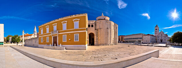 Wall Mural - Zadar historic square panoramic view, Dalmatia, Croatia