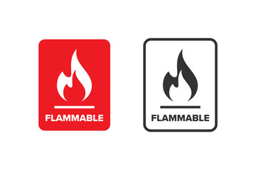 Wall Mural - Flammable icon sign vector design