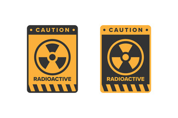Nuclear radiation radioactive icon sign design vector, radiation hazard icon board