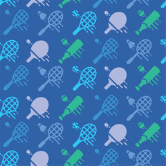 Poster - Colored seamless pattern background with sport icons Vector illustration