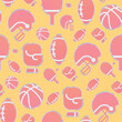 Colored seamless pattern background with sport icons Vector illustration