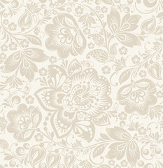 Wall Mural - Floral vintage rustic seamless pattern. Background can be used for wallpaper, fills, web page, surface textures.