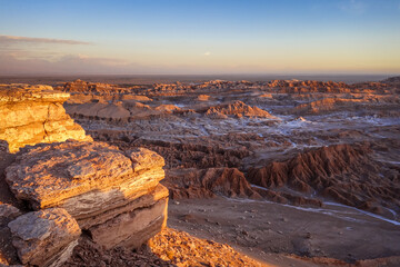 Wall Mural - Valle de la Luna landscape at sunset in San Pedro de Atacama, Chile