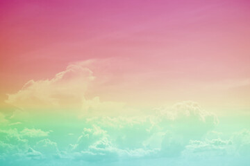 Wall Mural - Sky and cloud background with a pastel color. Sky cloud background with a pastel colored gradient. Sky and cloud background and pastel fantasy color.