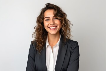 portrait of a beautiful young business woman smiling at the camera.