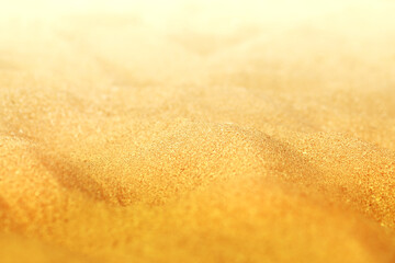 Poster - Beautiful texture of yellow sand photographed in close-up