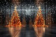 Modern Architecture Christmas Décor - Contemporary outdoor ornamentation blends contemporary design with festive spirit, embracing the essence of the season in an innovative and stylish display.