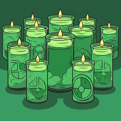 Wall Mural - candles in the glass