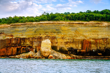 Sticker - Rock face at Pictured Rocks National Lakeshore on Upper Peninsula, Michigan