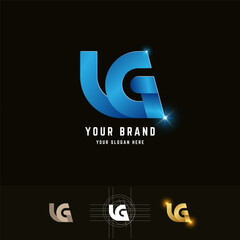 Wall Mural - Letter VG or LG monogram logo