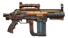 Submachine Gun Design 3d Illustration Isolated.