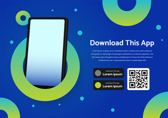 Page banner advertising for downloading app