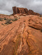 The unique red sandstone rock formations