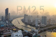 PM2.5 air pollution in Bangkok, dangerous haze and fog