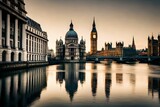 Fototapeta Londyn - houses of parliament city
