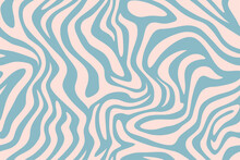 Light Blue Zebra Pattern With Wavy Lines, Seamless Pattern Vector Distorted Wallpaper