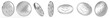 © Candyrock - 3D Rendering Set silver coins movement, Isolated on White Background 3d illustration