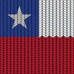 Wall Mural - Flag of Chile on a braided rop.