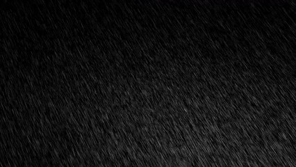 Wall Mural - 3d rendered animation of heavy rainfall isolated on the empty black background