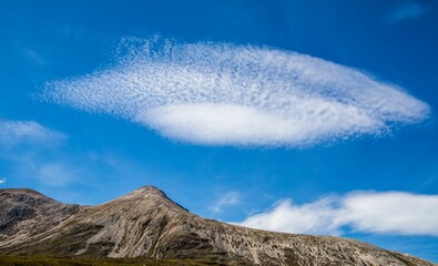 Poster - Sunny Scottish mountain landscape of Munro in Scotland