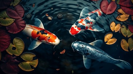 Wall Mural - fish in the pond