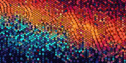 Wall Mural - AI Generated. AI Generative. Geometric abstract random pixel dot decoration texture background. Used for graphic or web design. Graphic Art