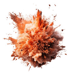 Explosion isolated on transparent background, Generative AI