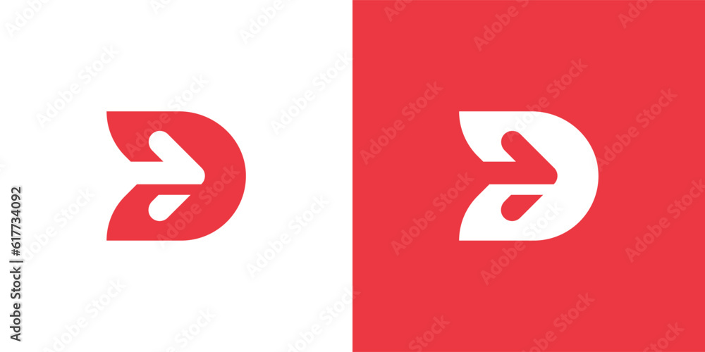 Letter D Business Arrow growth Logo design vector template Stock Vector ...