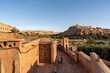 Ait Benhaddou is a UNESCO World Heritage Site listed village showing an example of traditional clay architecture located on the former caravan route between Marrakesh and the Sahara, Morocco. 
