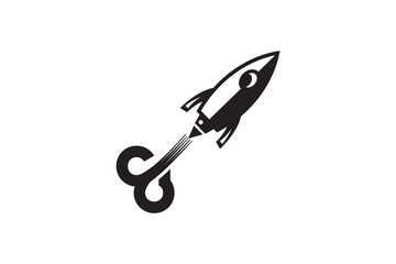 Rocket logo design vector template