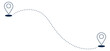© LadadikArt - Route icon. Pin location with dotted path. Way line
