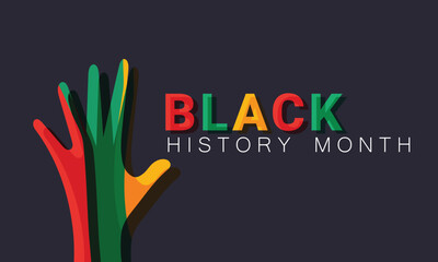 Wall Mural - Black history month. background, banner, card, poster, template. Vector illustration.