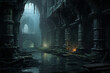 dark gloomy gothic dungeon