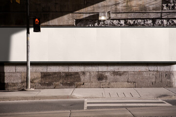 Wall Mural - Blank Billboard Mockup on Street Wall