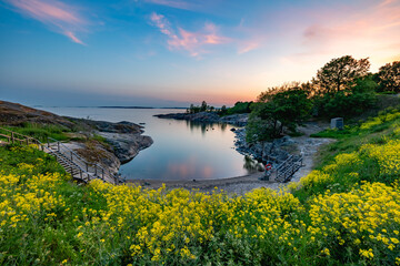 Wall Mural - sunset over the sea