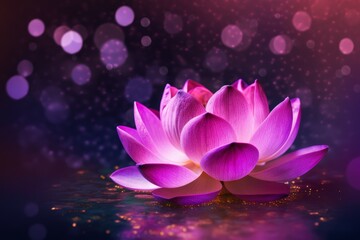 Lotus pink purple. Generate Ai