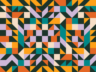 Wall Mural - abstract, polygonal background influenced by the aesthetics of tangrams.