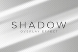 Fototapeta Młodzieżowe - Shadow overlay effect. Transparent soft light and shadows in geometric shapes, natural lighting scene. Mockup of abstract transparent shadow overlay effect and natural lightning. Vector