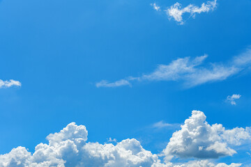 Wall Mural - Blue sky background with clouds. Sky clouds background.