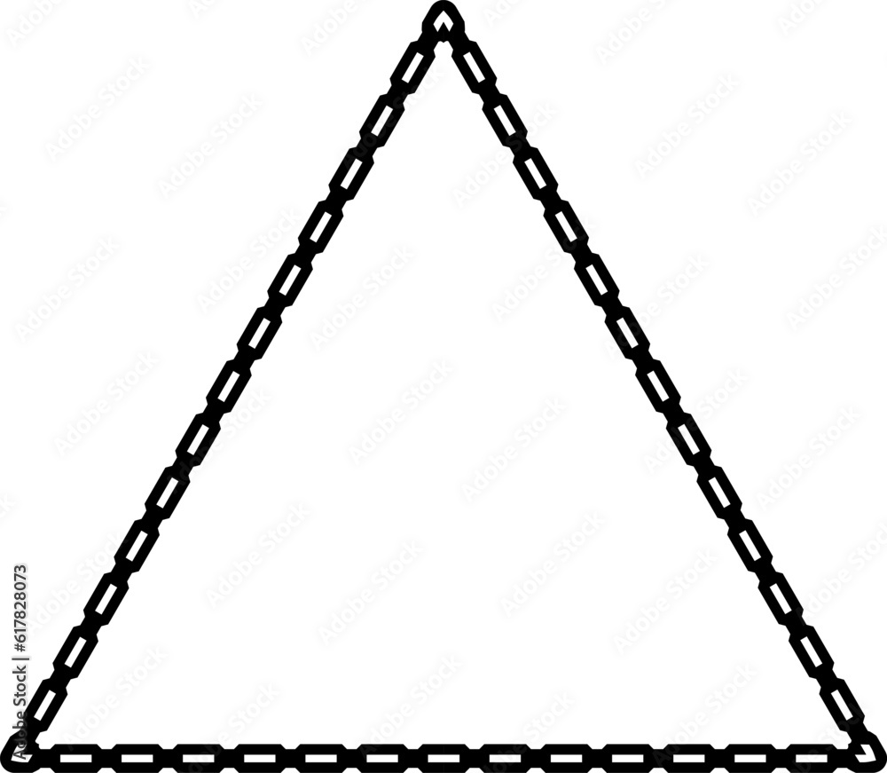 Vetor Triangle shape Chain round frame Chain let design texture ...
